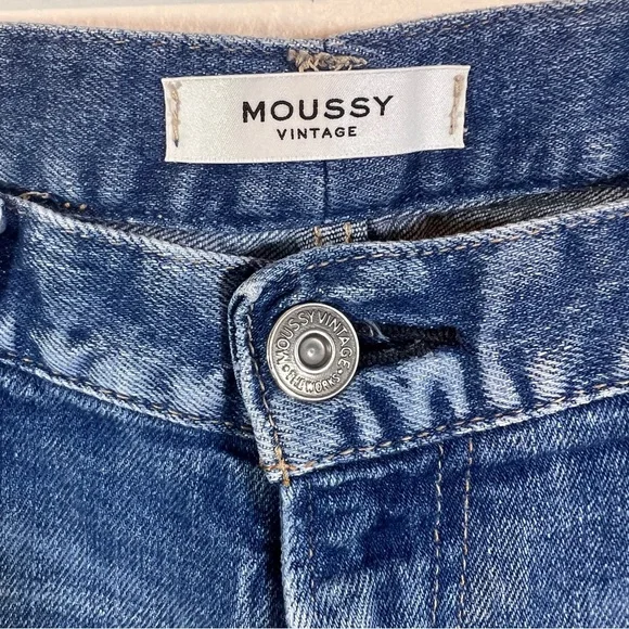 MOUSSY VINTAGE cropped frayed hem jeans - Picture 3 of 9